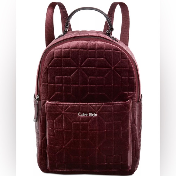 Calvin Klein Handbags - Calvin Klein Collaboration Quilted Velvet Backpack NWOT